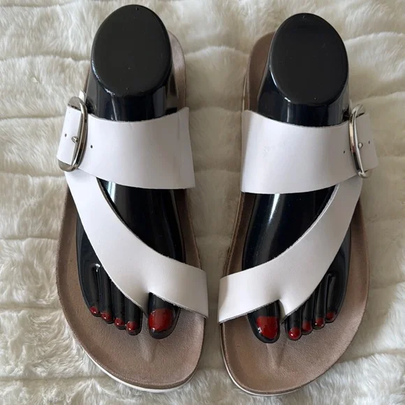 White Mountain White Cross-Strap Sandals - Picture 5 of 9